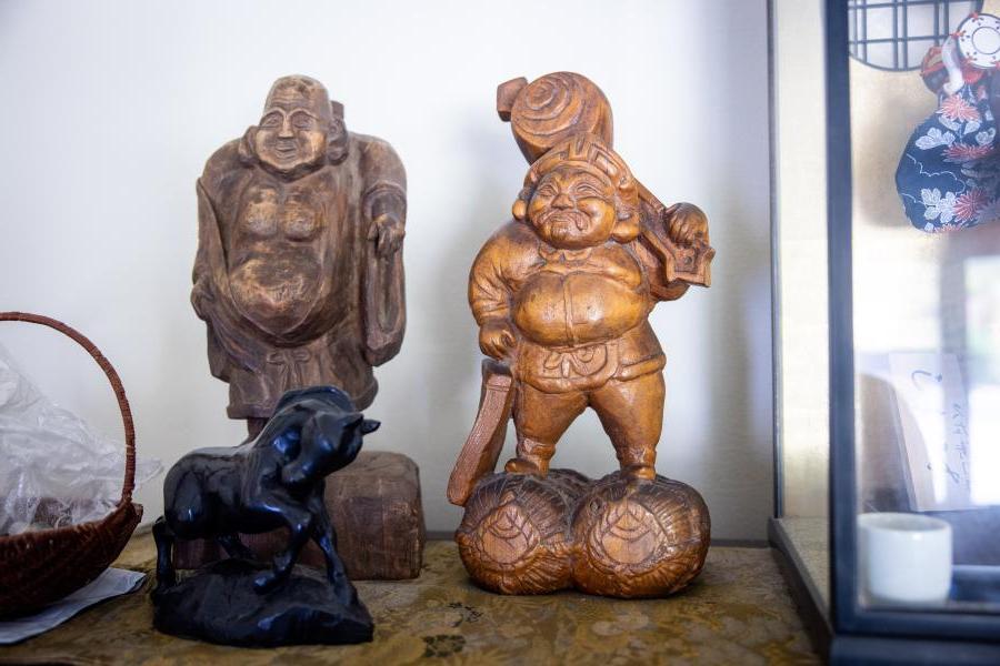 Paul’s maternal grandfather carved these statuettes while incarcerated in the camp in Poston, Arizona. He was a farmer in Imperial Valley, California.